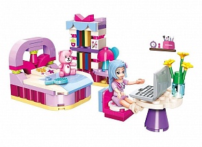 Конструктор - Спальня Эбби, с фигуркой и аксессуарами, 116 деталей (Enlighten Brick, BRICK4101-3 (64))